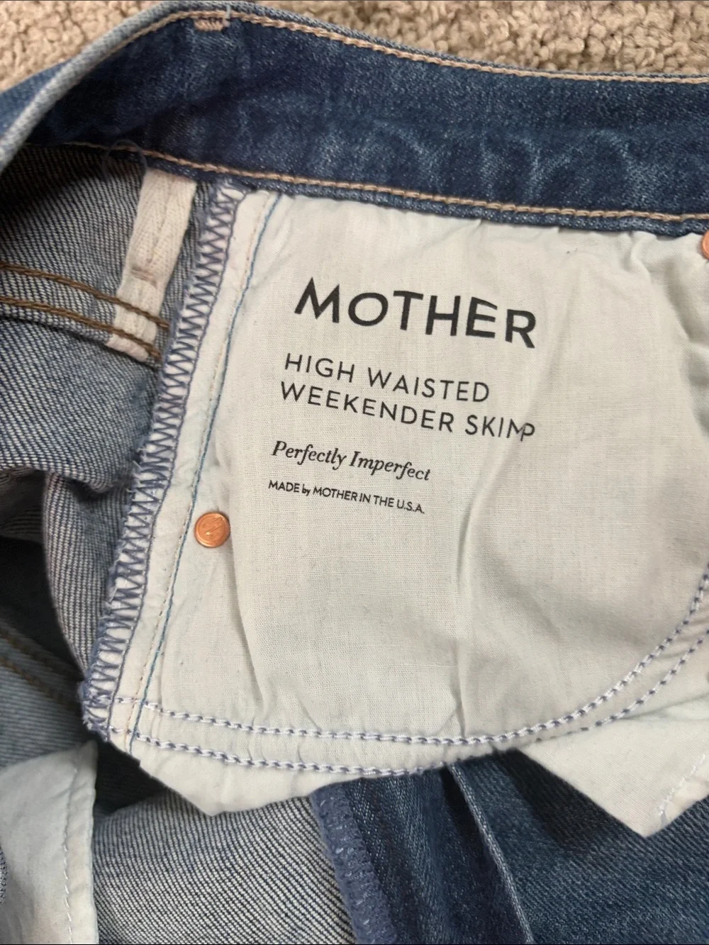 Mother Superior High-Waisted Weekender Skimp Flare Jeans Perfectly Imperfect 26